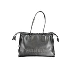 Black Polyurethane Women Handbag