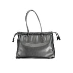 Black Polyurethane Women Handbag