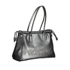 Black Polyurethane Women Handbag