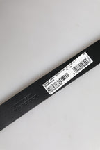 Brown Leather Classic Metal Logo Buckle Belt