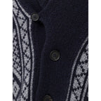 Bicolor Cashmere Cardigan