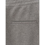 Gray Cotton Athletic Pants