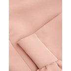 Pink Polyester Casual Pants