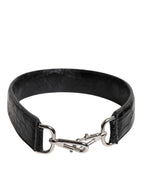 Black Alligator Leather Bag Shoulder Strap