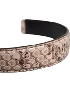 Black Cream Exotic Leather Bag Shoulder Strap