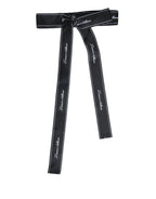 Black Waist Ribbon Wide Bow Logo Belt