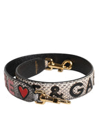 Multicolor DG AMORE Patch Bag Shoulder Strap