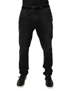 Black Cotton Skinny Men Denim Jeans