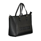 Nero Polyurethane Women's Bag with Adjustable Shoulder Strap