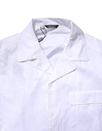 White Cotton Shirt Pants Pajama Set Sleepwear