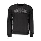 Black Cotton Men Sweatshirt