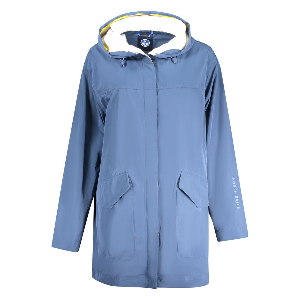 Blu Polyester Women's Parka