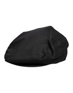Black Cotton Newsboy Capello Cabbie Hat