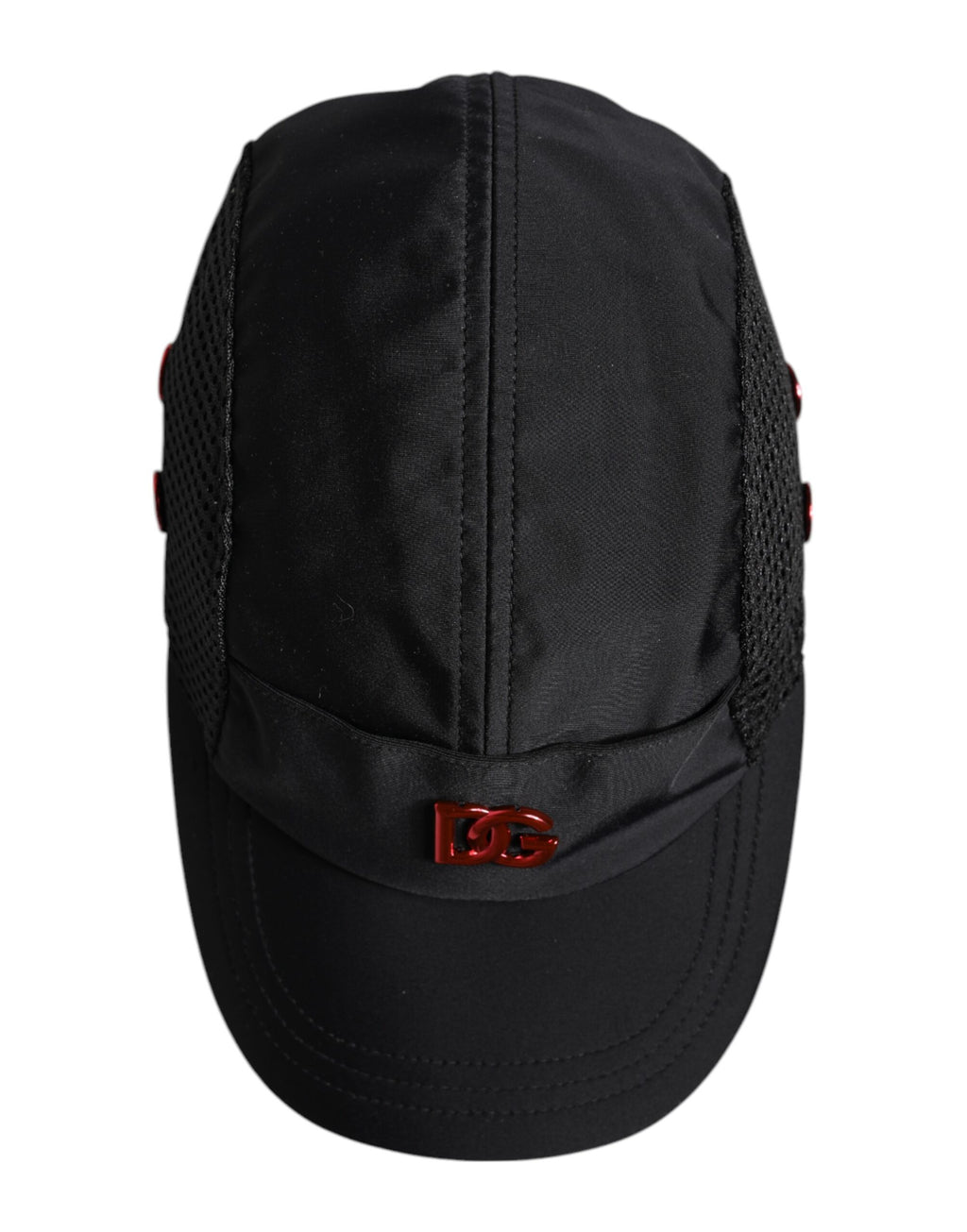 Black Nylon Logo 6 Panels Baseball Cap
