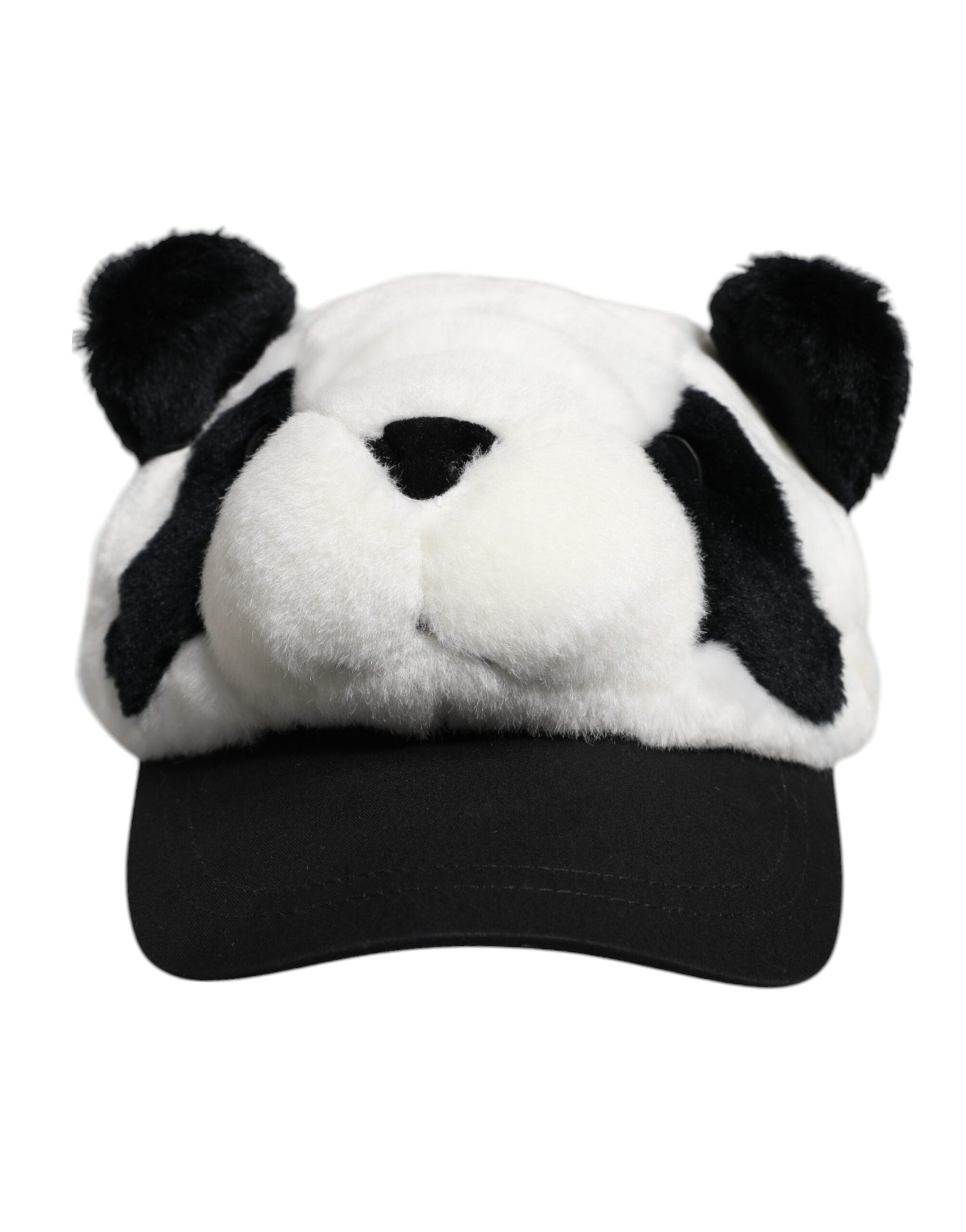 Black White Panda Fur Women Baseball Cap
