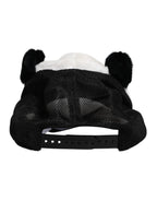 Black White Panda Fur Women Baseball Cap