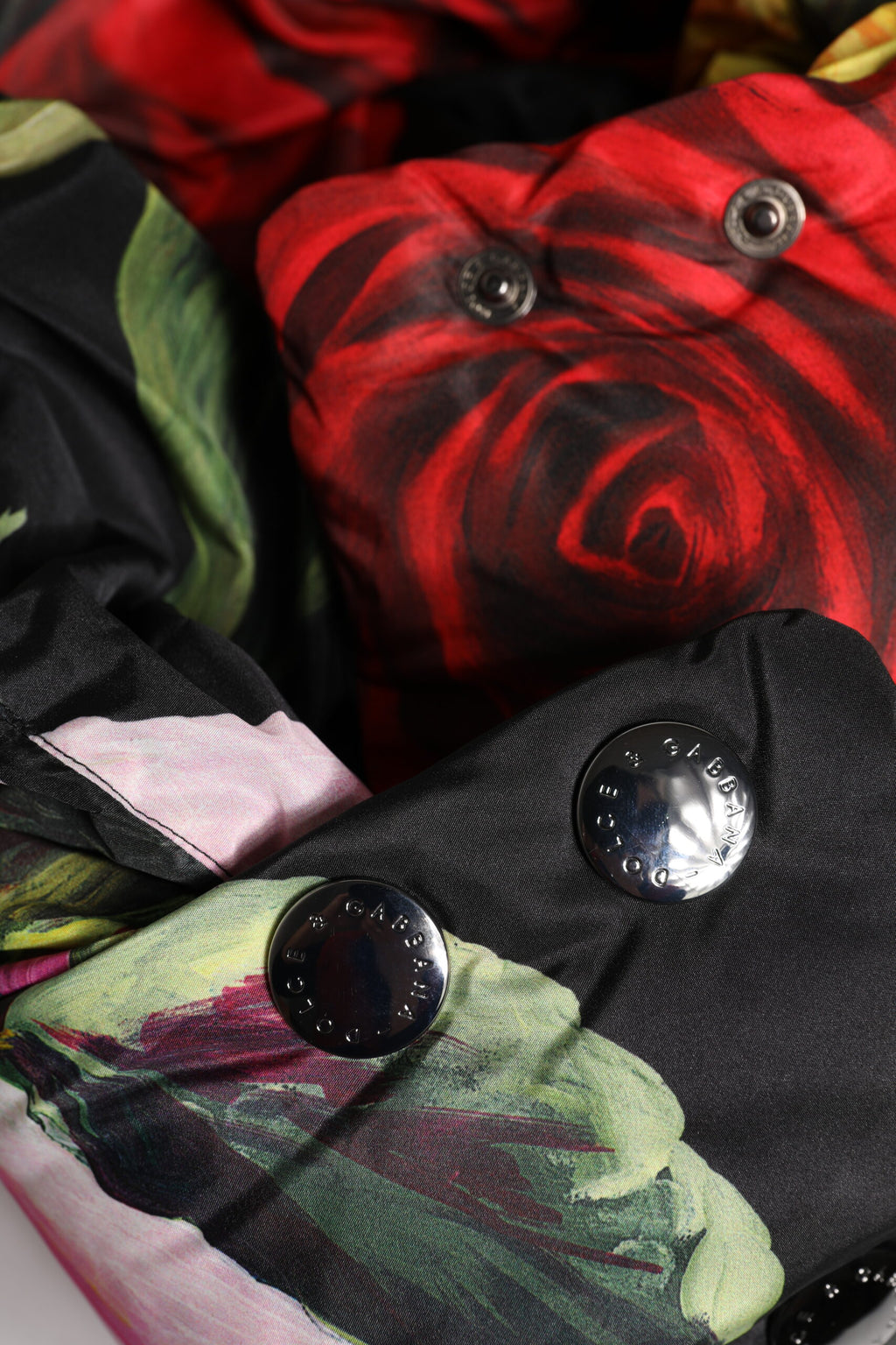 Black Floral Print Whole Head Wrap Hat