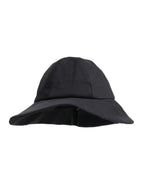 Black Cotton Wide Brim Bucket Hat