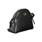 Black Polyurethane Women Shoulder Bag