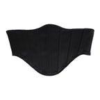 Black Cotton Waist Tuxedo Belt Cummerbund