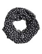 Black Polka Dots Polyester Wrap Shawl Scarf