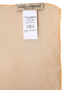 Orange Silk Rectangle Wrap Shawl Scarf