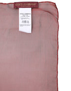 Red Silk Rectangle Women Wrap Shawl Scarf