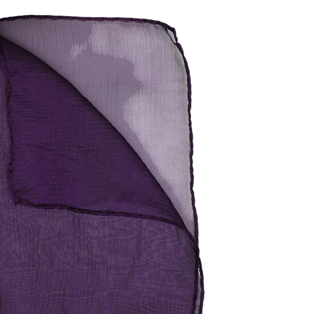 Purple Silk Rectangle Wrap Shawl Scarf
