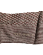 Brown Solid DG Logo Mid Calf Men Socks