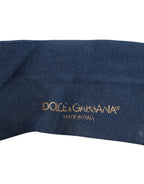 Blue Cotton DG Logo Over The Calf Socks