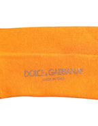 Orange Cotton Logo Over The Calf Socks