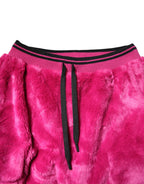 Pink Acrylic Cargo Jogging Sweatpants Pants
