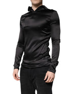 Black Silk Turtleneck Men Pullover Sweater
