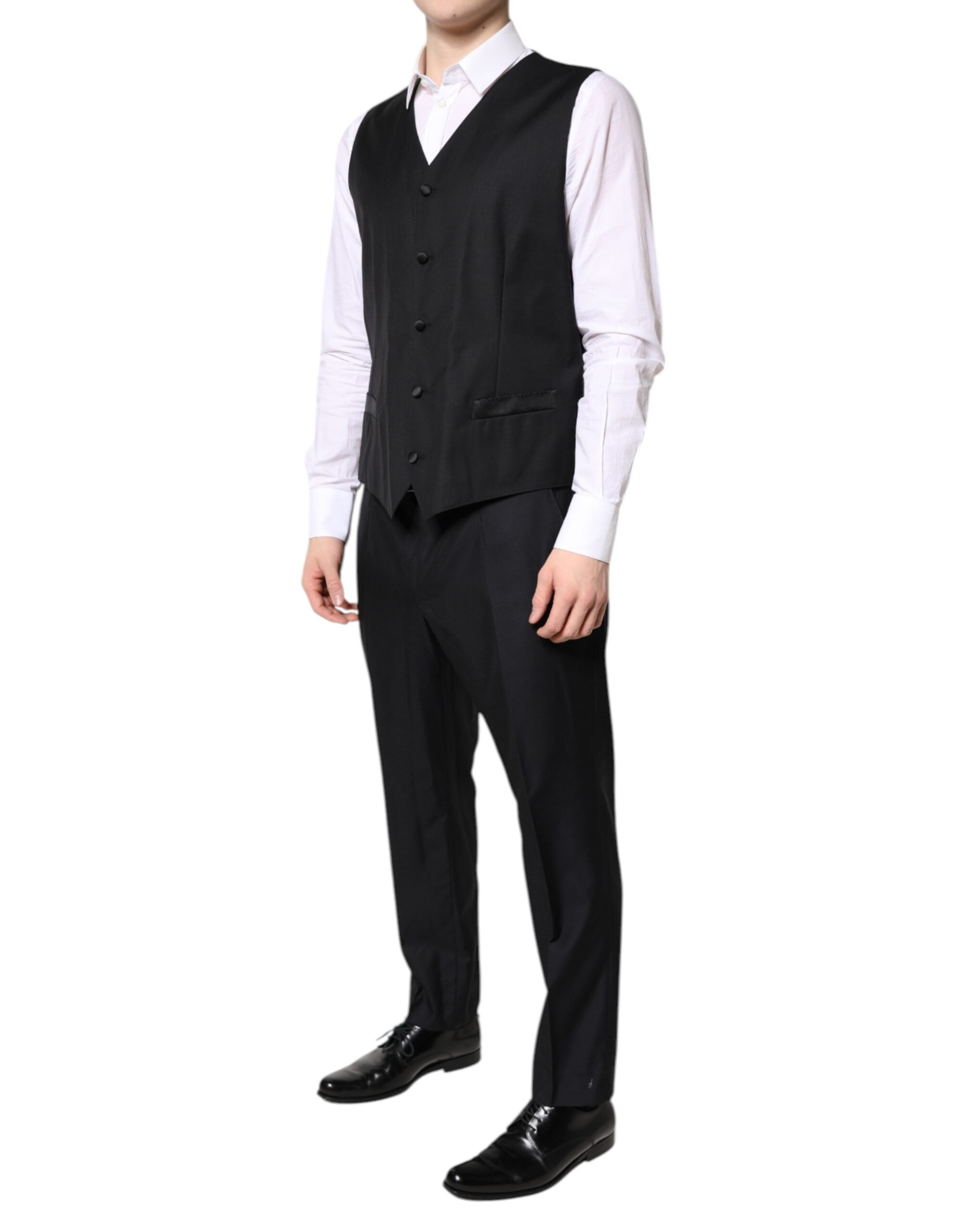 Black Double Breasted Formal 3 Piece Suit