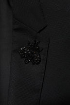 Black Wool Single Breasted 2 Piece Suit