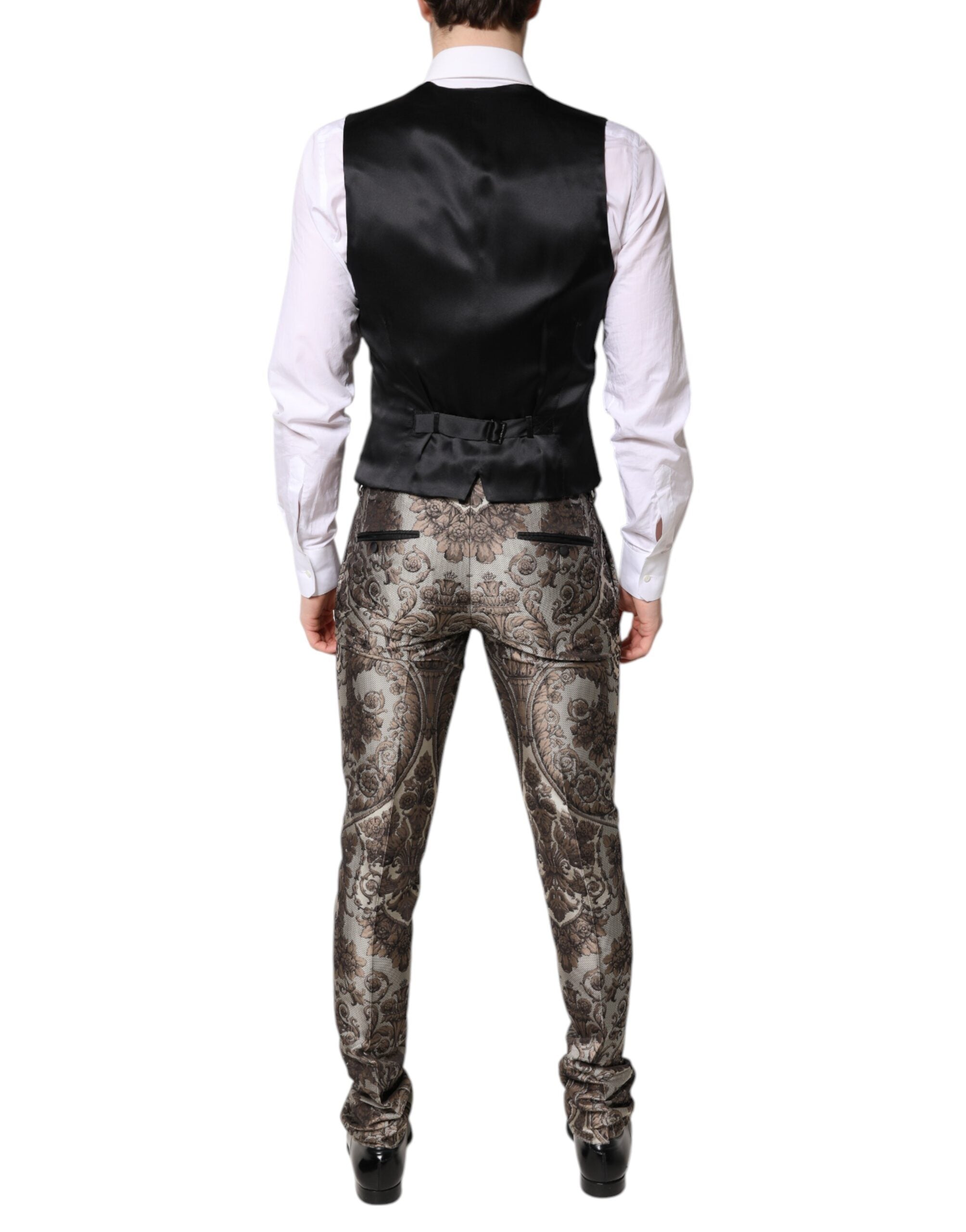 Multicolor Jacquard Single Breasted 3 Piece Suit