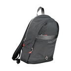 Black Polyester Men Backpack