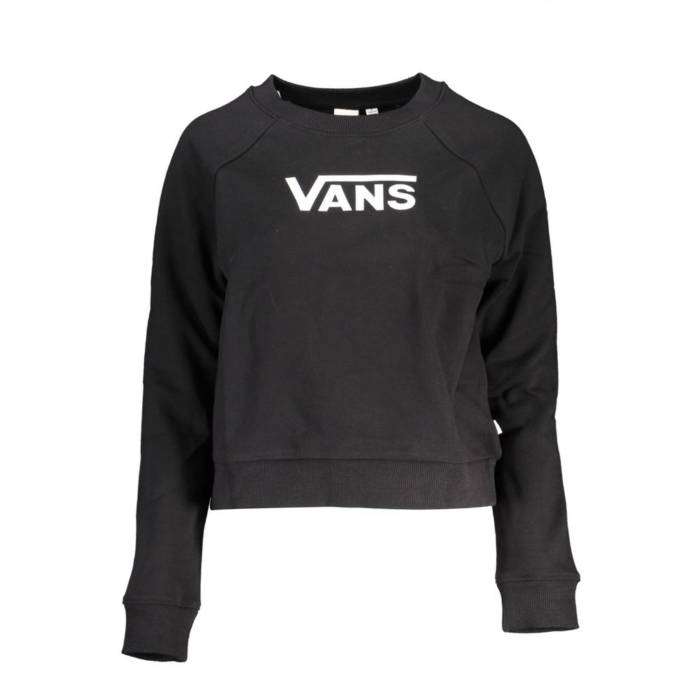 Black Cotton Women Sweatshirt