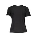 Black Cotton Women T-Shirt