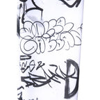 White Graffiti Cotton Over Calf Stockings Socks