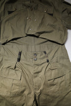 Brown Cotton Stretch Shirt Pants Casual Set