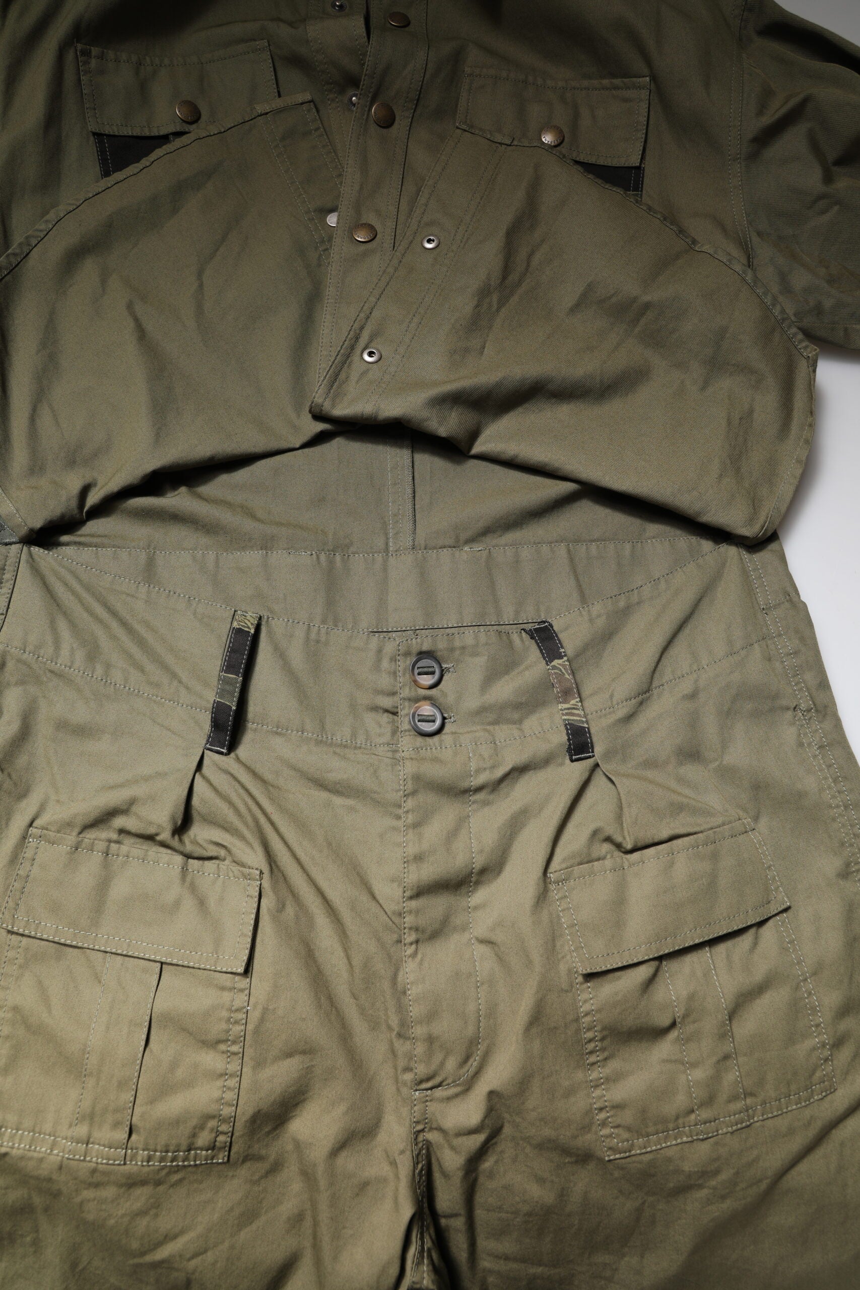 Brown Cotton Stretch Shirt Pants Casual Set