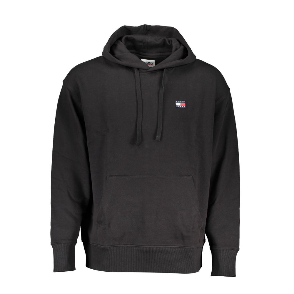 Black Cotton Men's Hoodie