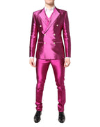 Pink SICILIA Double Breasted 3 Piece Suit