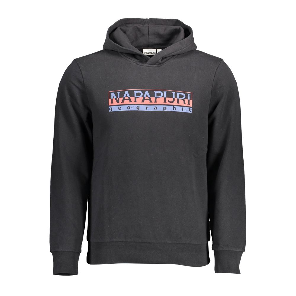 Black Cotton Men's Hoodie