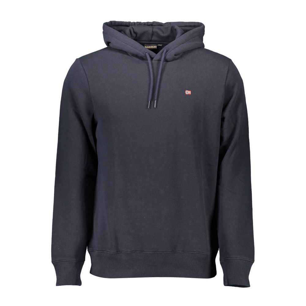 Blue Cotton Men's Hoodie