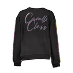Black Cotton Women Sweatshirt