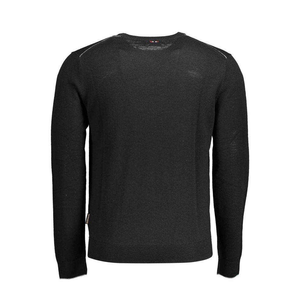 Black Wool Mens Sweater