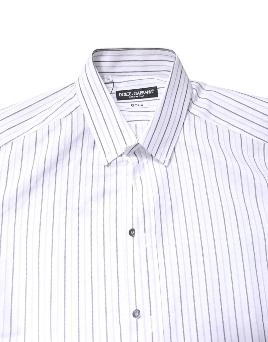 White Stripes Cotton GOLD Formal Dress Shirt