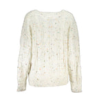 White Acrylic Women Sweater